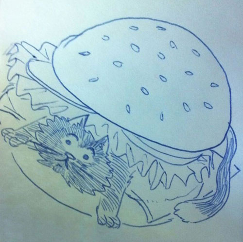 Hamburger Cat!