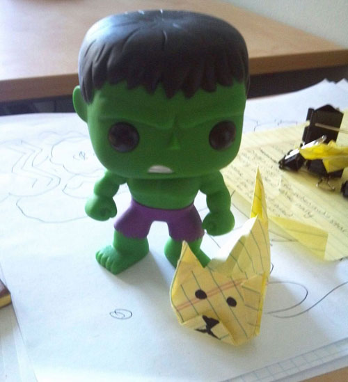 Origami Cat and Hulk!
